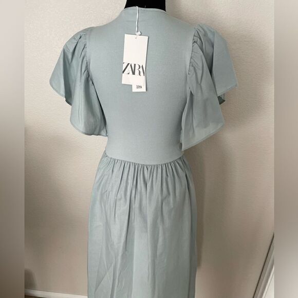 NWT Zara Ruffled Sleeve Dress - Picture 11 of 13